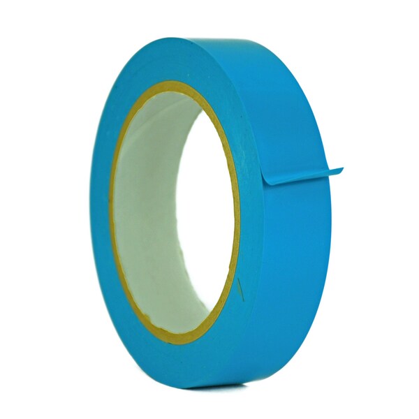 Wod Tape PVC, Light Blue, 1 inch (24mm) W., 5 mil Thickness, 48 PK - WOD VTC605-01000-48-60-LBL