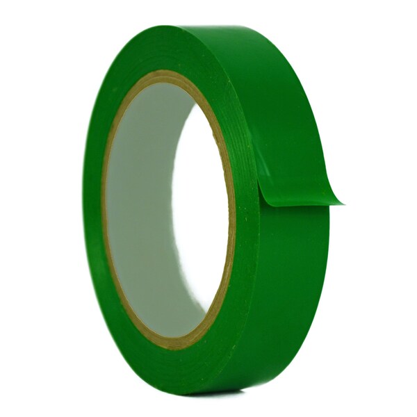 Wod Tape PVC, Kelly Green, 1 inch (24mm) W., 6 mil Thickness, 48 PK - WOD VTC606-01000-48-60-KGR