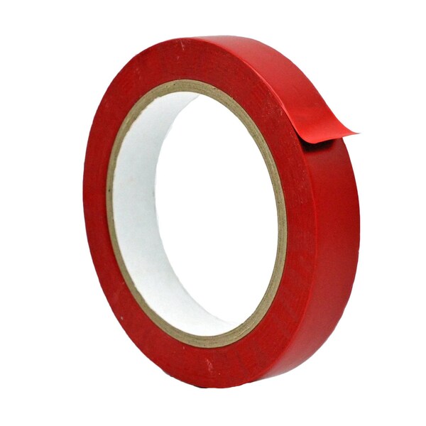 Wod Tape PVC, Red, 3/4 inch (18mm) W., 6 mil Thickness, 64 PK - WOD VTC606-00750-64-60-RED