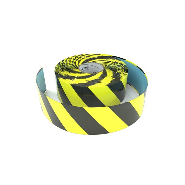 Safetytac Flexible PVC, 4 in W., 100 ft L., Peak: 30 mil / Edge: 5 mil Thickness - STH470