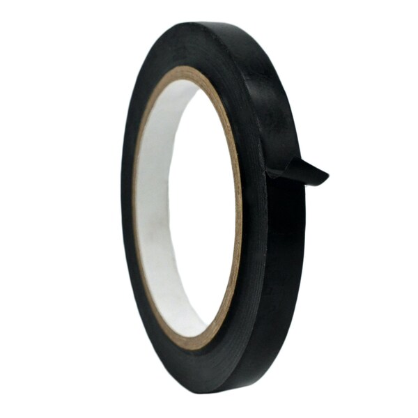 Wod Tape PVC, Black, 1/2 inch (12mm) W., 5 mil Thickness, 96 PK - WOD VTC605-00500-96-60-BLA