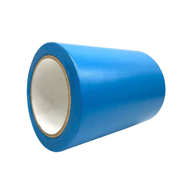 Wod Tape PVC, Light Blue, 6 inch W., 36 yards L., 5 mil Thickness, 8 PK - WOD VTC365-06000-8-36-LBL