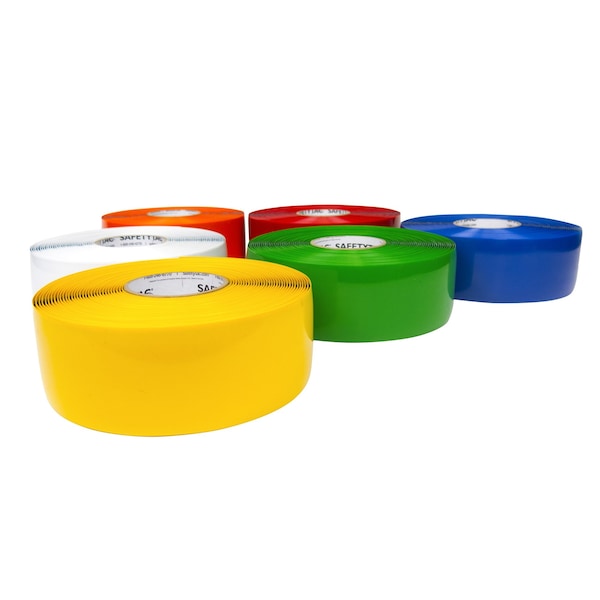 Safetytac Floor Tape, Rigid PVC, 2 in W., 50 ft L. - SA207