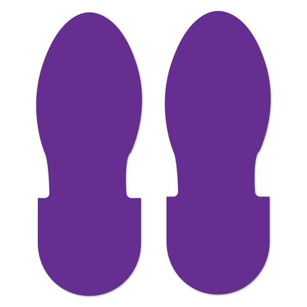 Ergomat 12inx5in DuraStripe Xtreme Big Boot Steps Purple, 18PK - DSX-BIGBOOT12-P-KIT