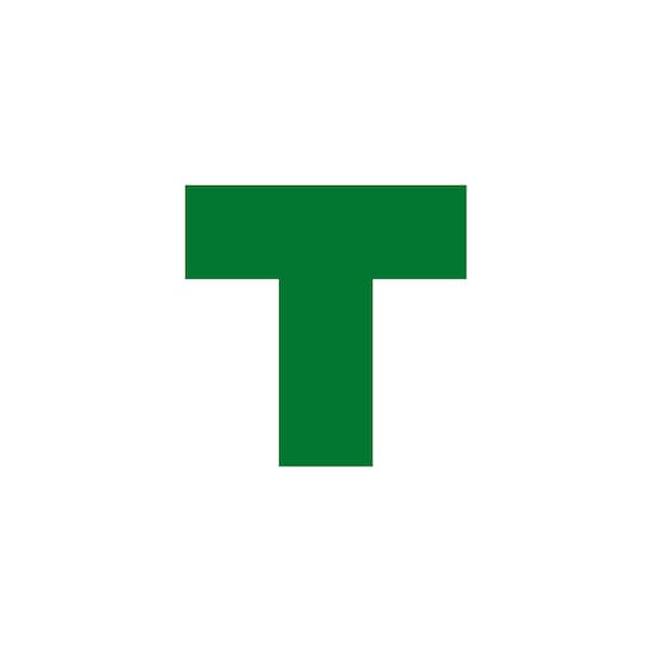 5S Supplies 5S Corner Markers, 2 in W., 6 in L., 0.003 in Thickness, 25 PK - VST-SQUARE-GREEN