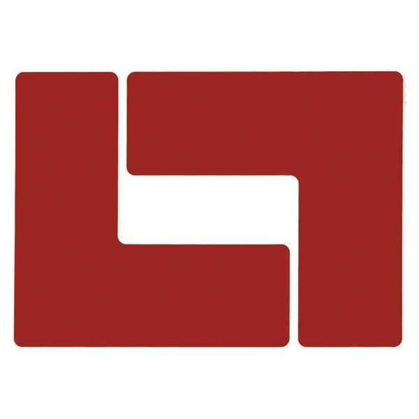 Brady Floor Marking Tape, Polyester, No Legend, Red, 3 in W., 8 mil Thickness, 20 PK - 104442