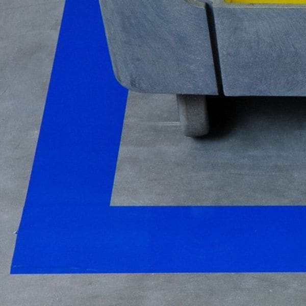Brady Floor Marking Tape, Polyester, No Legend, Blue, 4 in W., 8 mil Thickness - 104374