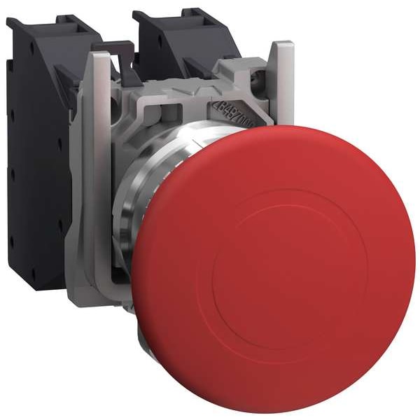 Botón de parada de emergencia de Schneider Electric, 22mm, 1NA/1NC, Rojo - XB4BT845GEX