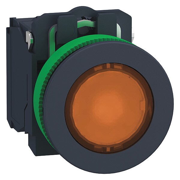 Botón pulsador Schneider Electric, 30 mm, 1NA/1NC, naranja - XB5FW35M5