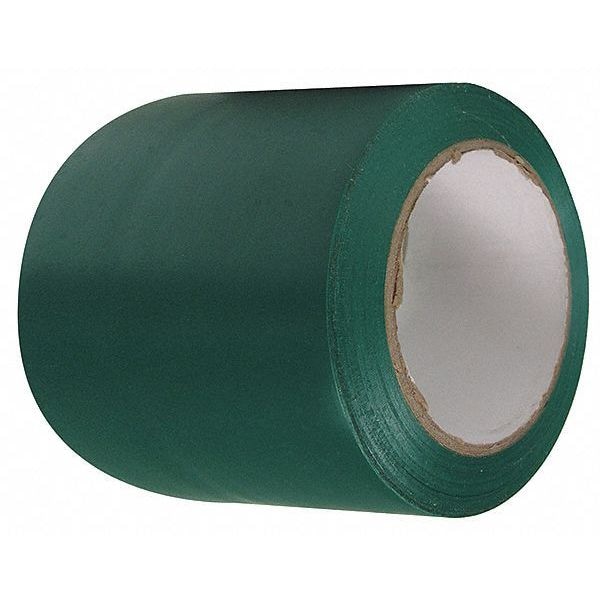 Condor Floor Marking Tape, vinyl, No Legend, Green, 3 in W., 4 mil Thickness - 58252