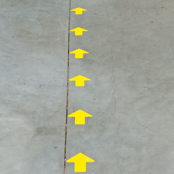 Brady Floor Marking Tape, Polyester, No Legend, Yellow, 2 in W., 8 mil Thickness, 100 PK - 104415