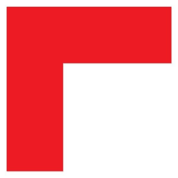 Ergomat DuraStripe Mean Lean 7inx7inx3.5in 90 degrees Angle Corners Red, 20PK - DSML-C7-R-KIT