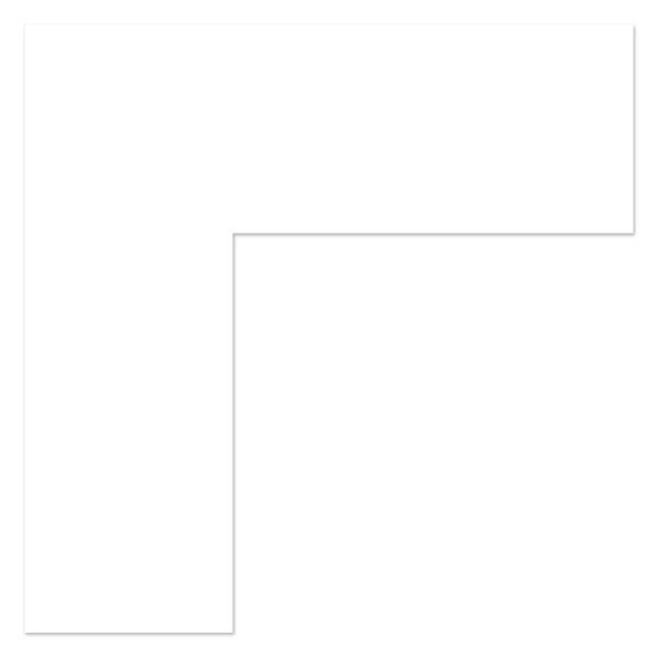 Ergomat DuraStripe Xtreme 4inx4inx2in 90 degrees Angle Corners White, 60PK - DSX-C2-W-KIT