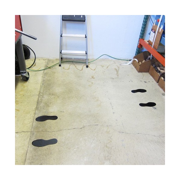 Smart Stripe Smart Stripe Footprints, Vinyl film, 3.5 in W., 10 in L., 4 mil Thickness, 20 PK - SSF01