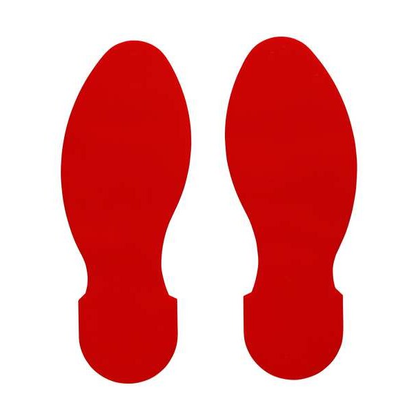 Brady Floor Marking Tape, Vinyl, No Legend, Red, 3.5 in W., 50 mil Thickness, 10 PK - 170088