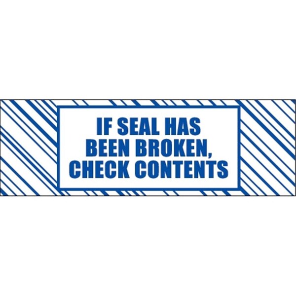 Box Partners Tape Logic  2 in. x 110 yards If Seal Has Been Print Security Tape, Blue & White, 6PK - TA50048