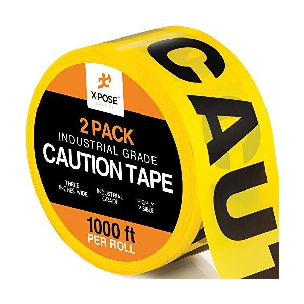 Xpose Safety Danger Tape, PVC, Danger/Peligro, Red, 3 in W., 1000 ft L., 6 PK - PDPT-6-X