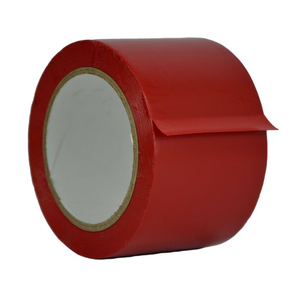 Wod Tape PVC, Red, 3 inch (72mm) W., 6 mil Thickness, 16 PK - WOD VTC606-03000-16-60-RED