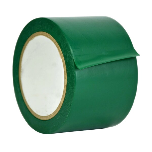 Wod Tape PVC, Emerald Green, 4 inch (96mm) W., 6 mil Thickness, 12 PK - WOD VTC606-04000-12-60-EMG