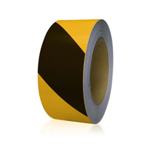 Dendesigns Floormark - Black and Yellow Stripe 2 in. x 100 ft. - DE2565277