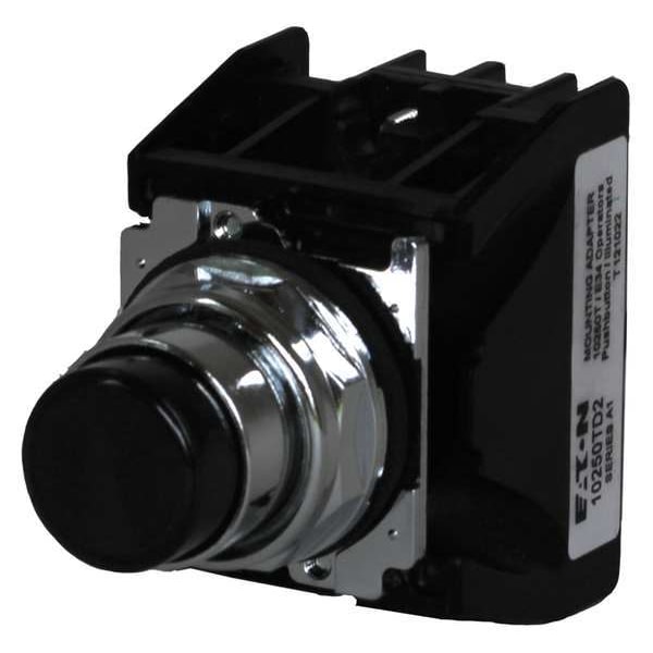Botón pulsador de ubicación peligrosa de Eaton con contactos, 30 mm, 2 "Normalmente Cerrado", 2 "Normalmente Abierto", Negro - 10250T709B