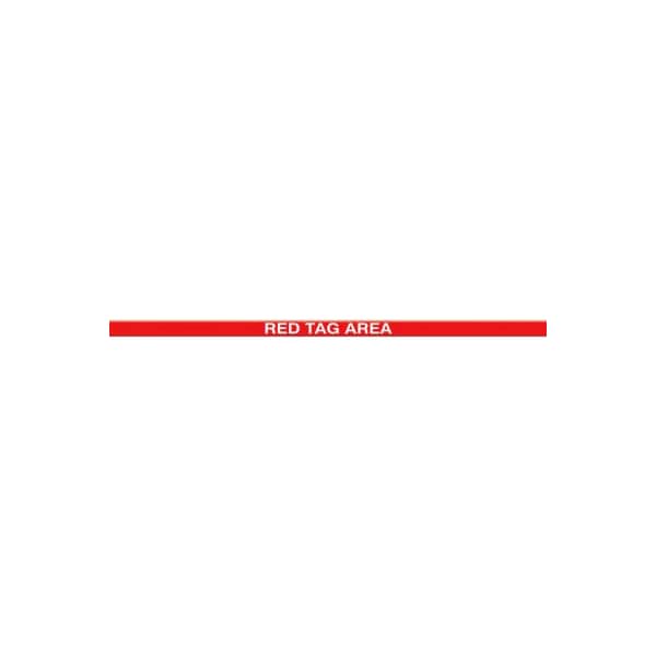 Accuform Accuform Tough-Mark Heavy-Duty Message Strip, Red Tag Area, 2inx48in - PTP215