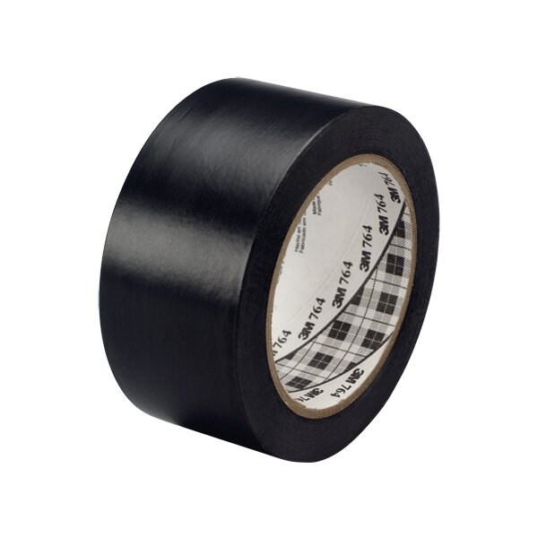 3M 1'' x 36 yds. Black 3M 764 Vinyl Tape, 36PK - BUY00023511
