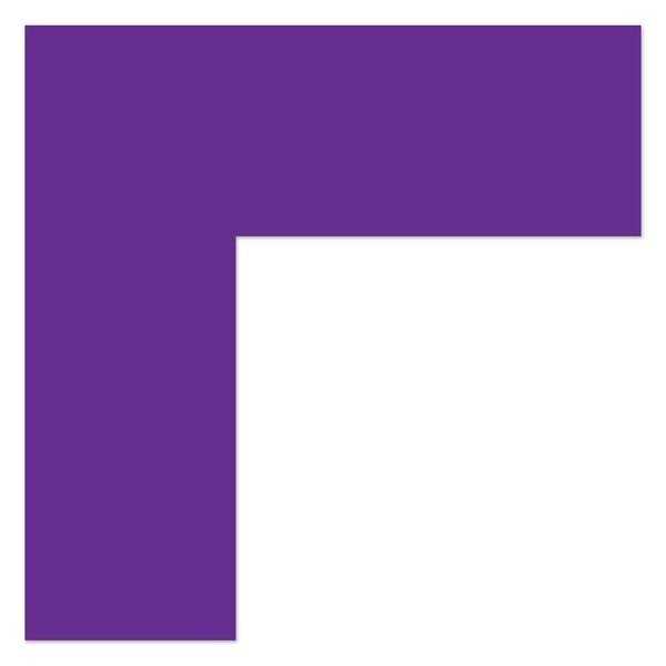 Ergomat DuraStripe Xtreme 5inx5inx2in 90 degrees Angle Corners Purple, 60PK - DSX-C5-P-KIT