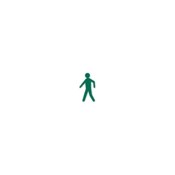 Ergomat 7inX12in DuraStripe Supreme Pedestrians Green, 10PK - DSV-MANDIECUT-7-G-KIT