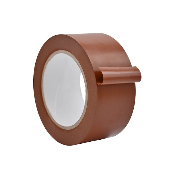 Wod Tape PVC, Medium Brown, 4 inch (96mm) W., 6 mil Thickness, 12 PK - WOD VTC366-04000-12-36-MBR