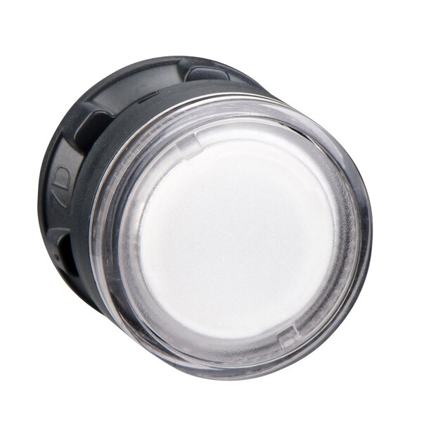Cabezal para botón pulsador iluminado, Harmony XB5, transparente, a ras, 22mm, bombilla BA9s, retorno por resorte, sin marcar - ZB5AW37