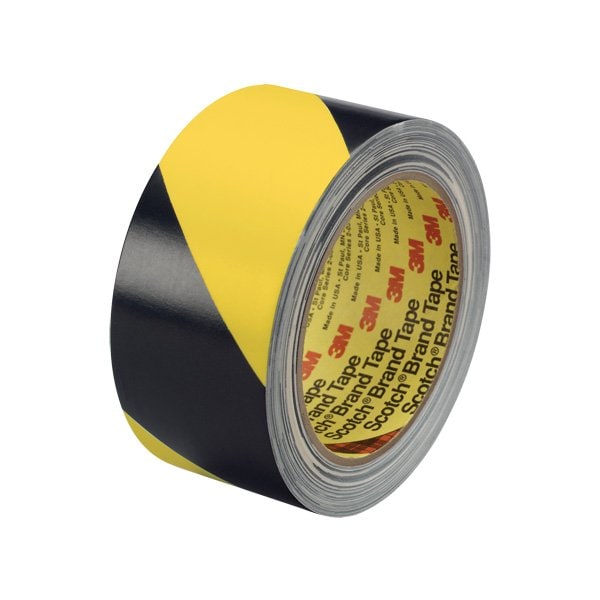 3M 2'' x 36 yds. Black/Yellow 3M 5702 Striped Vinyl Tape, 24PK - BUY06225431