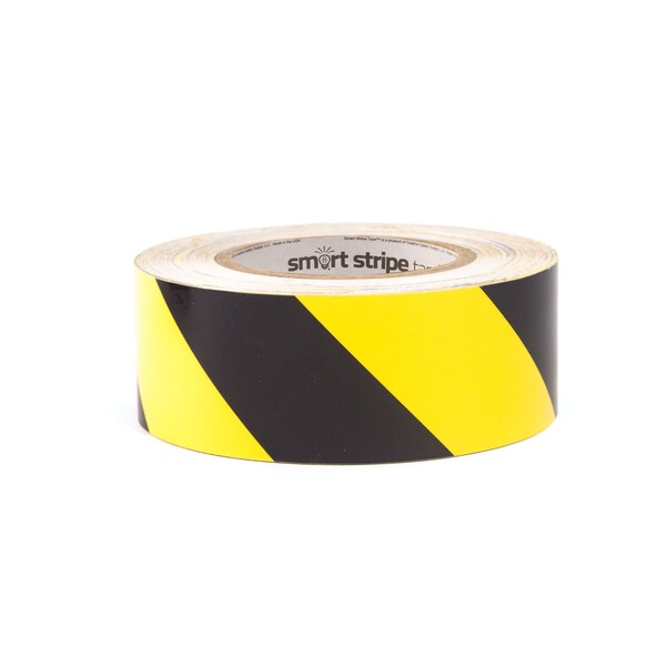 Smart Stripe Smart Stripe Hazard Floor Tape, Vinyl film, 4 in W., 100 ft L., 4 mil Thickness - SSH470