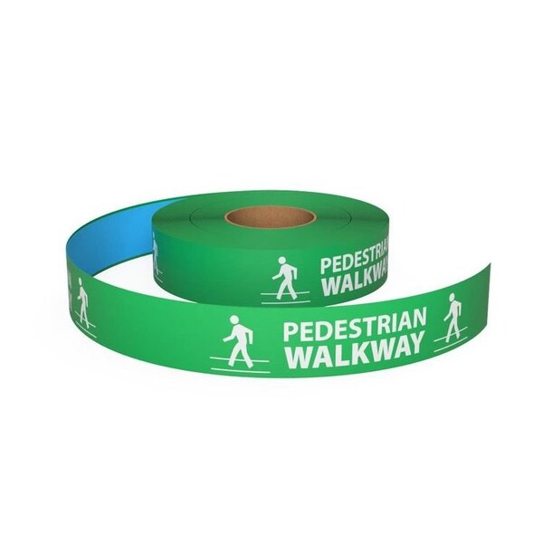 Ergomat Durastripe In-Line Printing 2in x 50ft Green - PEDESTRIAN WALKWAY - DSIL250-G-PEDESTRIANWALKWAY