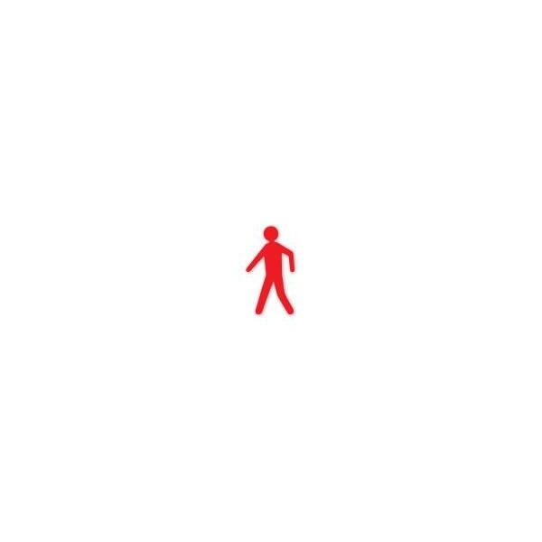 Ergomat 7inX12in DuraStripe Supreme Pedestrians Red, 10PK - DSV-MANDIECUT-7-R-KIT