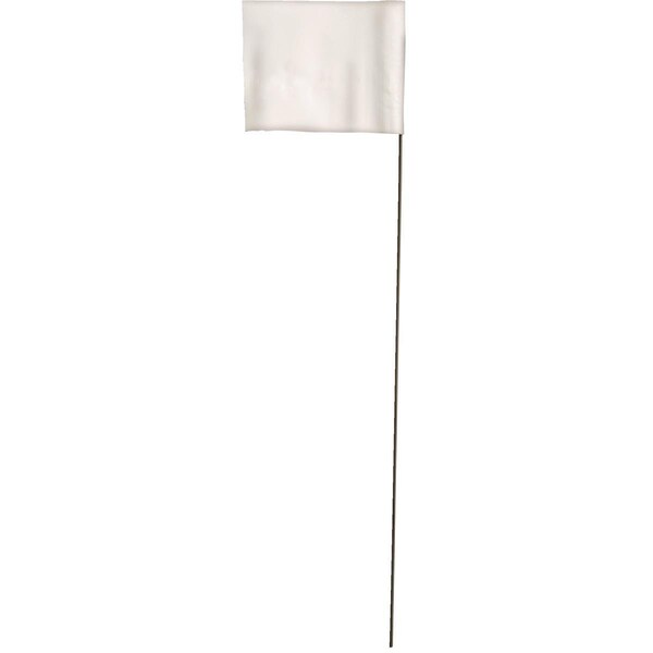 Blackburn Flag Blackburn High-Vis Vinyl Marking Flag with15"-21" Wire Staff - 235W STD WHITE
