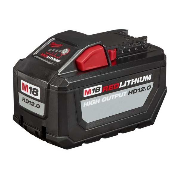 Milwaukee Tool M18 REDLITHIUM HIGH OUTPUT HD12.0 Battery, 12.0Ah, 18V, Li-Ion Battery - 48-11-1812