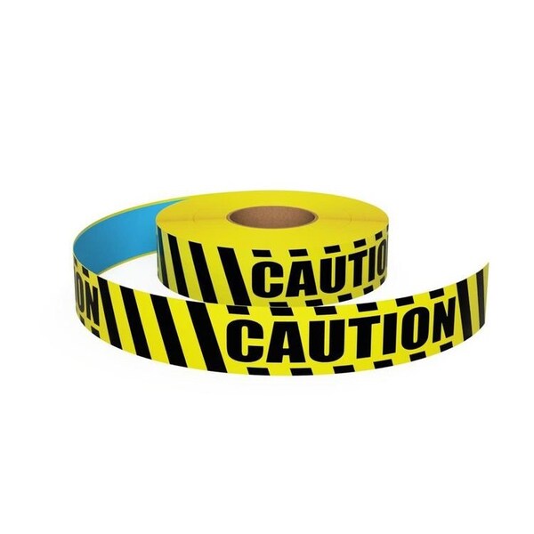 Ergomat Durastripe In-Line Printing 2in x 50ft Hazard Black & Yellow - CAUTION Type A - DSIL250-HAZARD-BK/Y-CAUTION-TYPEA