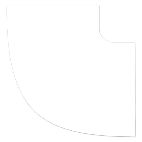 Ergomat DuraStripe Xtreme 3in 90 degrees Round Angle Corners White, 60PK - DSX-CR3-90ANGLE-W-KIT