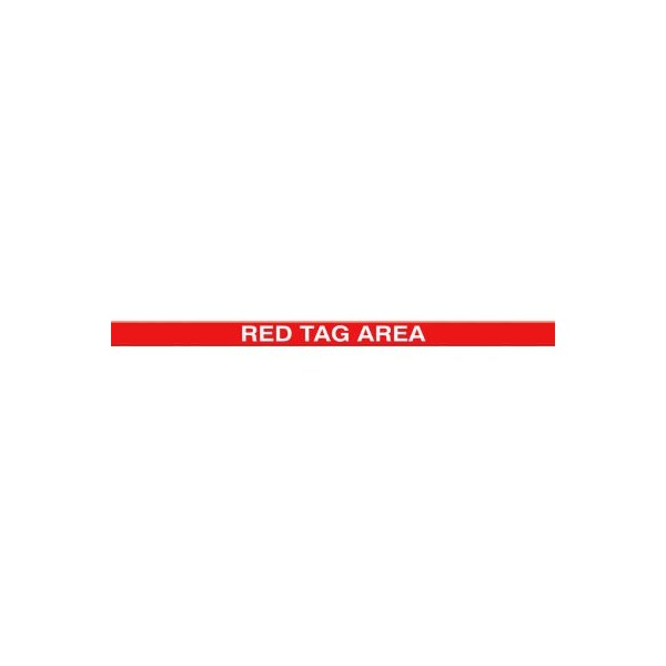 Accuform Accuform Tough-Mark Heavy-Duty Message Strip, Red Tag Area, 3inx48in - PTP221