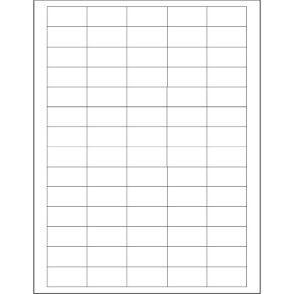 Box Partners Tape Logic LL160 1.5 x 0.75 in. White Rectangle Laser Labels - Pack of 7000 - LL160