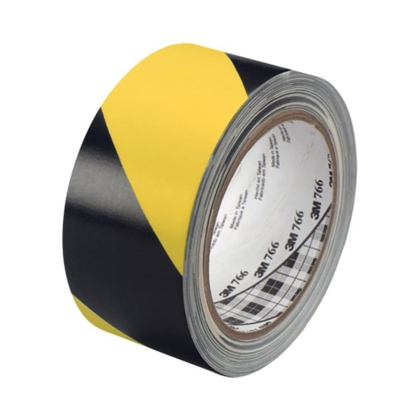 3M Warning Tape, Black/Yellow, 3" x 36 yd. - 70006279379