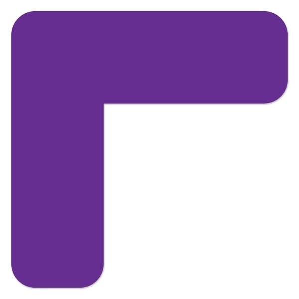 Ergomat DuraStripe Xtreme 12inx12inx4in 90 degrees Angle Round Corners Purple, 16PK - DSX-CR12-P-KIT