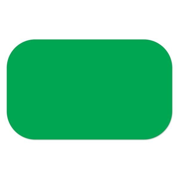 Ergomat 4inx8in DuraStripe Mean Lean Round Strip Green, 30PK - DSML-STRIP-4X8R-G-KIT