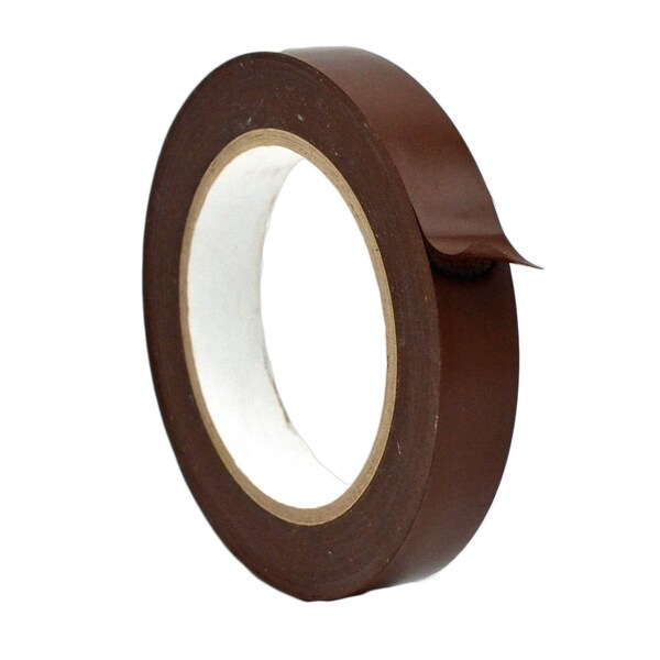 Wod Tape PVC, Dark Brown, 3/4 inch (18mm) W., 5 mil Thickness, 64 PK - WOD VTC605-00750-64-60-DBR