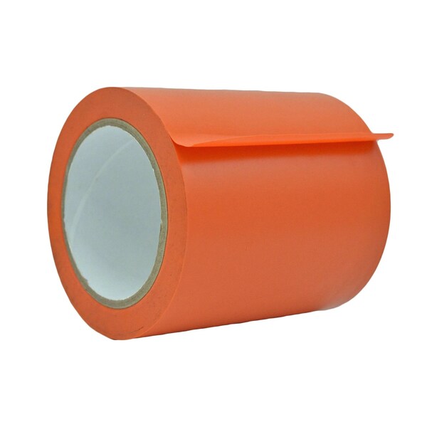 Wod Tape PVC, Orange, 5 inch (120mm) W., 6 mil Thickness, 8 PK - WOD VTC606-05000-8-60-ORA