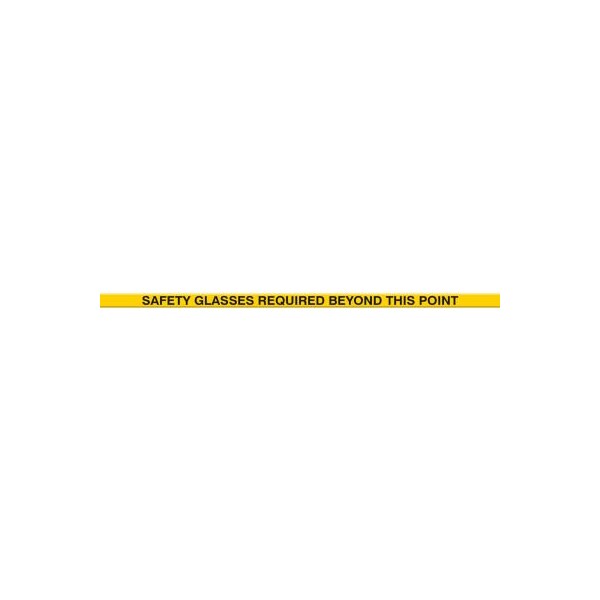 Accuform Accuform Tough-Mark Heavy-Duty Message Strip, Safety Glasses Required, 2inx48in - PTP219