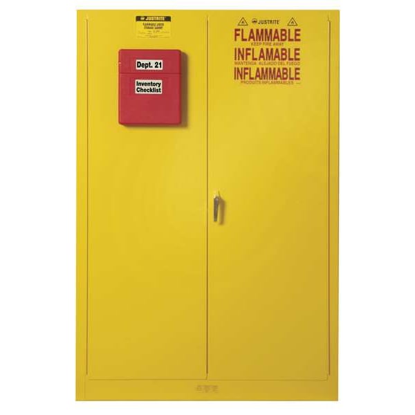 Justrite Document Box, 11 in W x 14 1/2 in L x 2 1/8 in D, Plastic, Includes Heavy Duty Mounting Tape, Labels - 23304