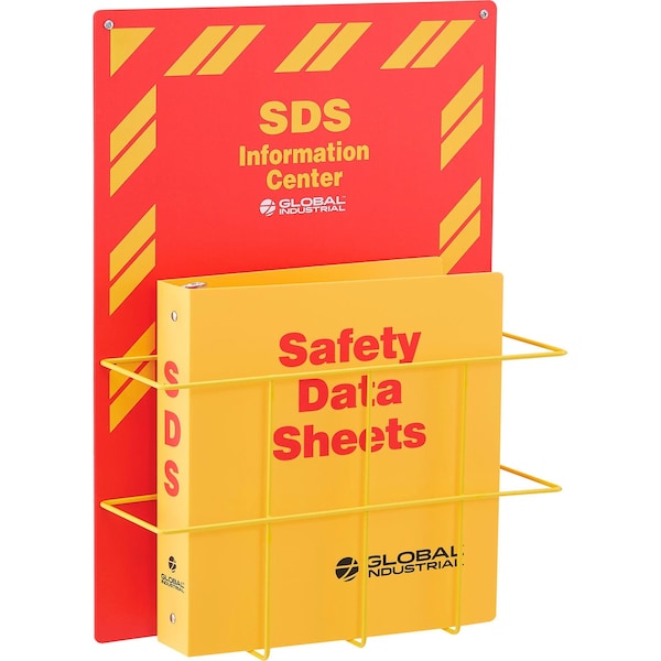 Global Industrial SDS Binder & Safety Station, 2ftft Binder - 670612