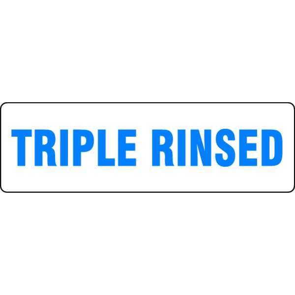 Brady DOT Handling Label, Triple Rinsed, Paper, 2-7/8" W, 7/8" H - 31257LS